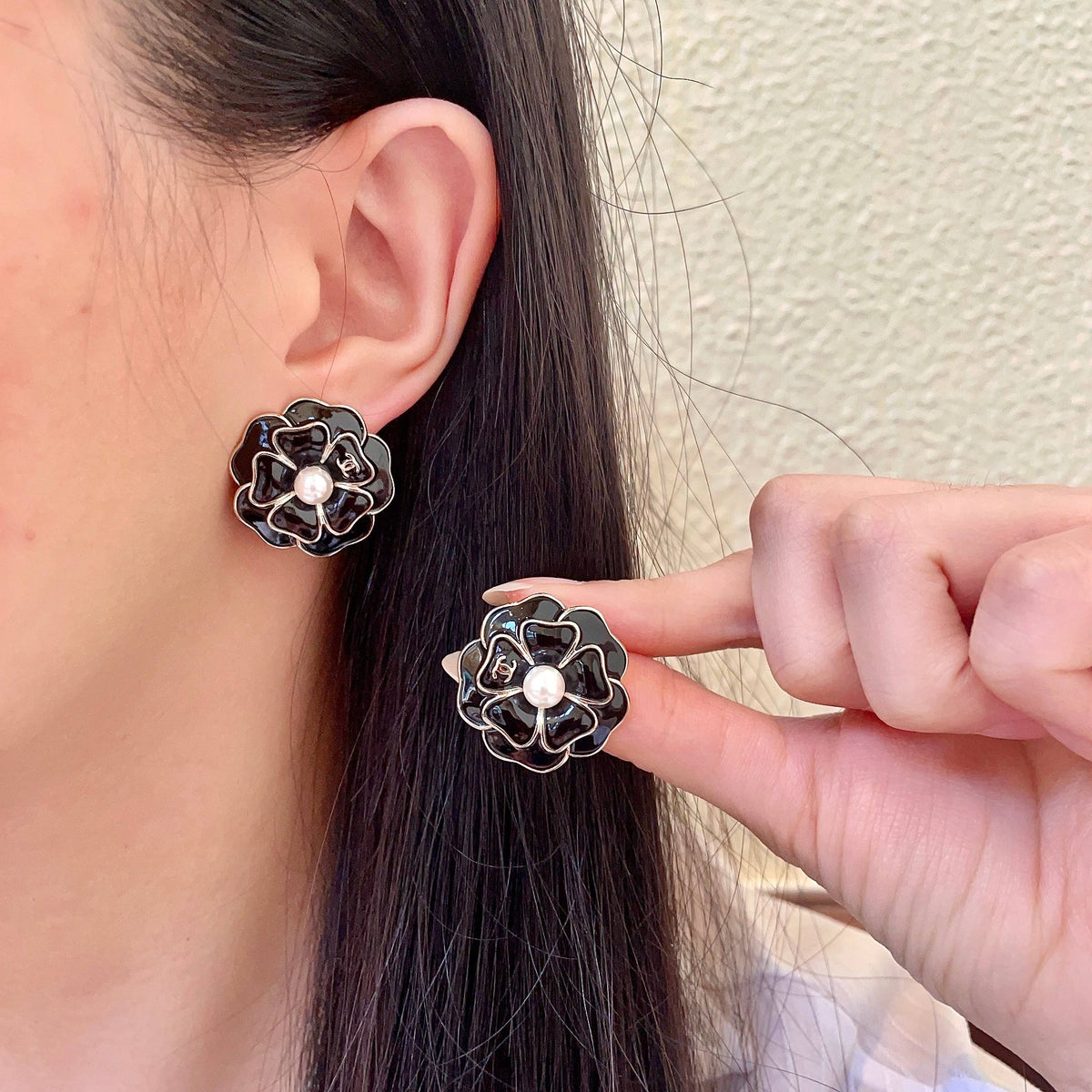 Martin Graham stud earrings in polished metal-tone – main product view