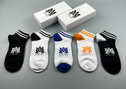 Fendi Colourful Crest-Style Graphics Ankle Socks - 5-Pair Set