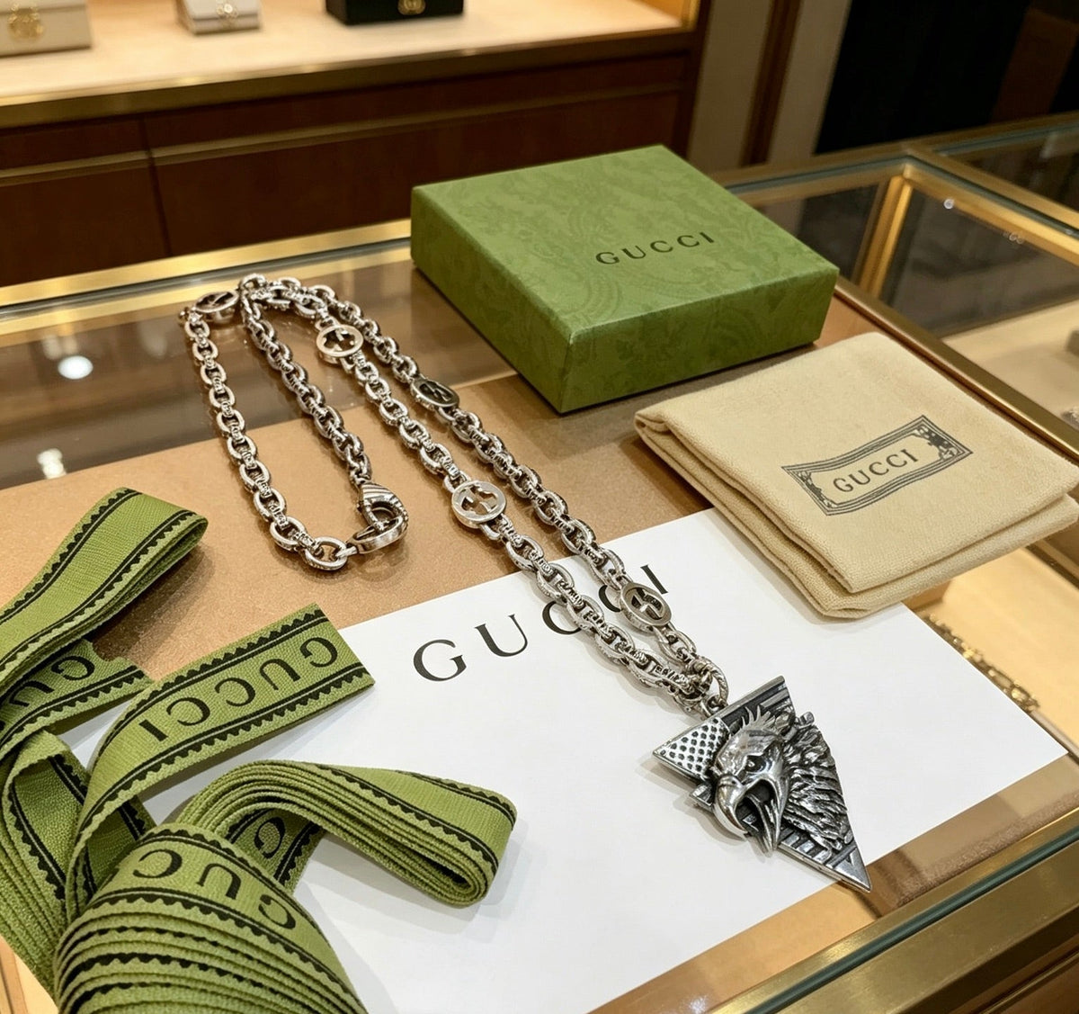Martin Graham pendant necklace in polished metal-tone – main product view