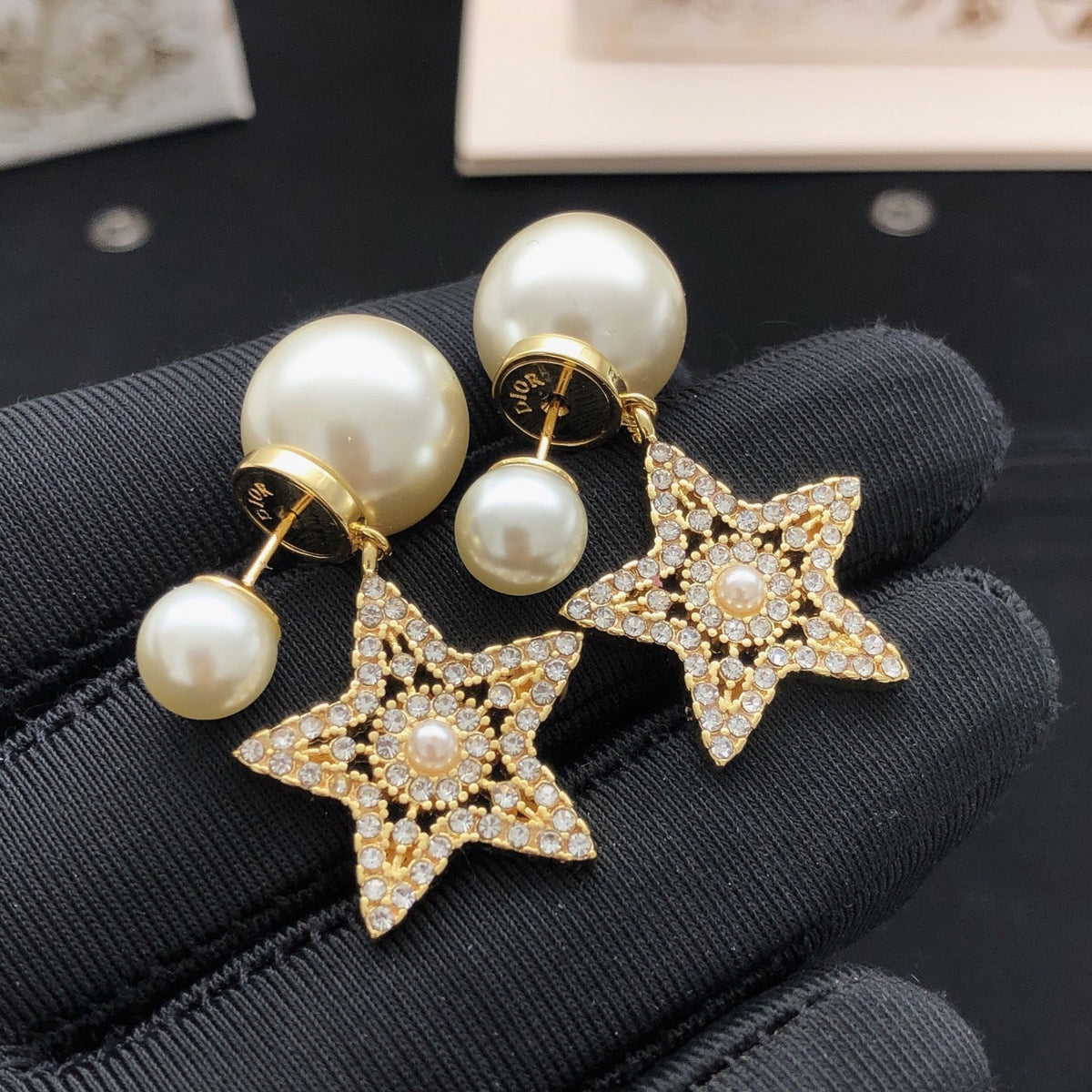 Martin Graham stud earrings in polished metal-tone – main product view