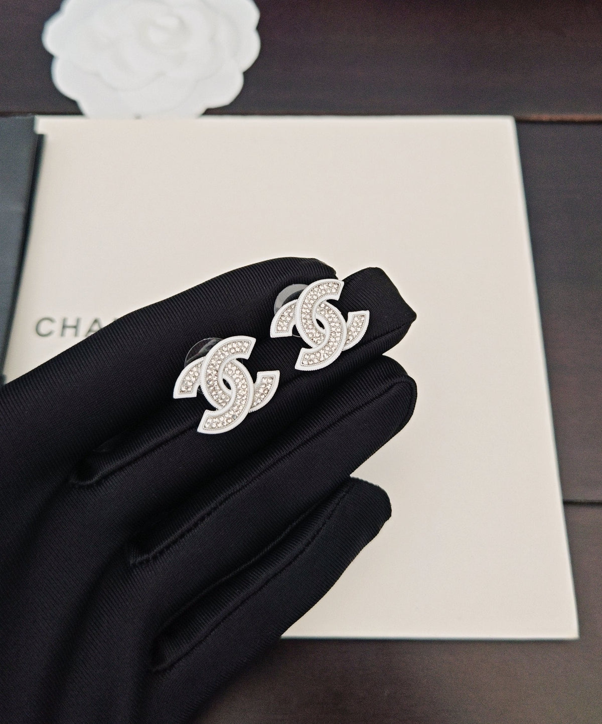 Martin Graham stud earrings in polished metal-tone – main product view
