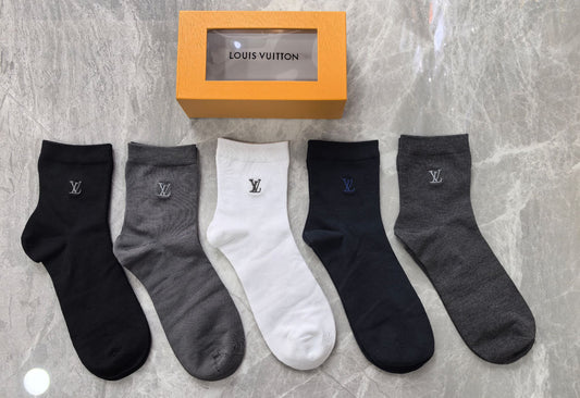Louis Vuitton Modal Blend Crew Socks - 5-Pair Set