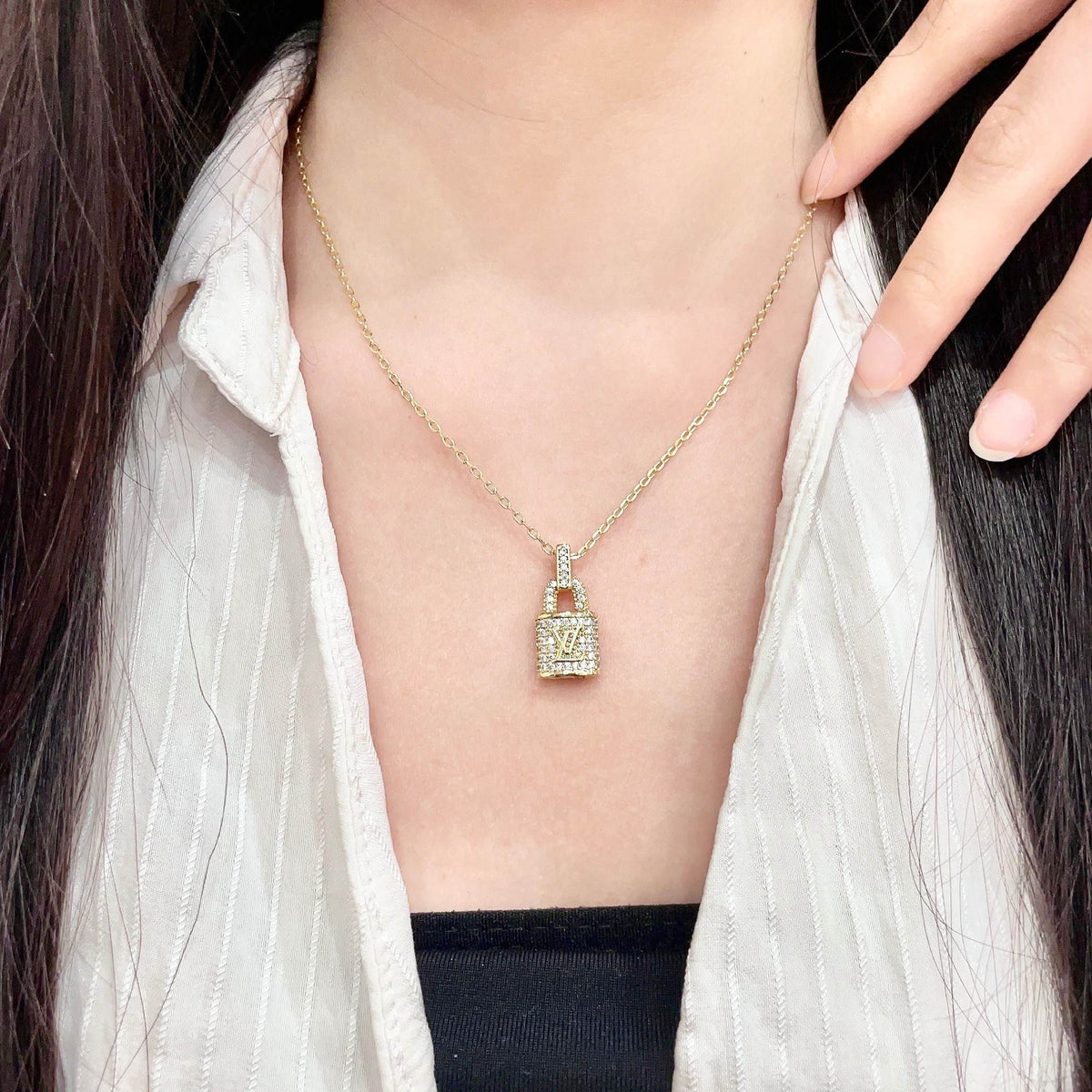 Martin Graham pendant necklace in polished metal-tone – main product view