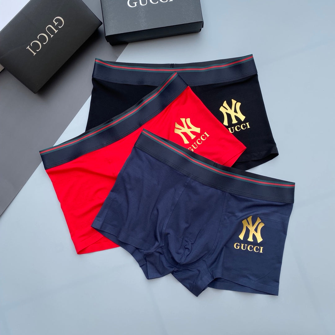 Gucci Modal Breathable Seamless Men's Boxer Briefs – 3-Pack