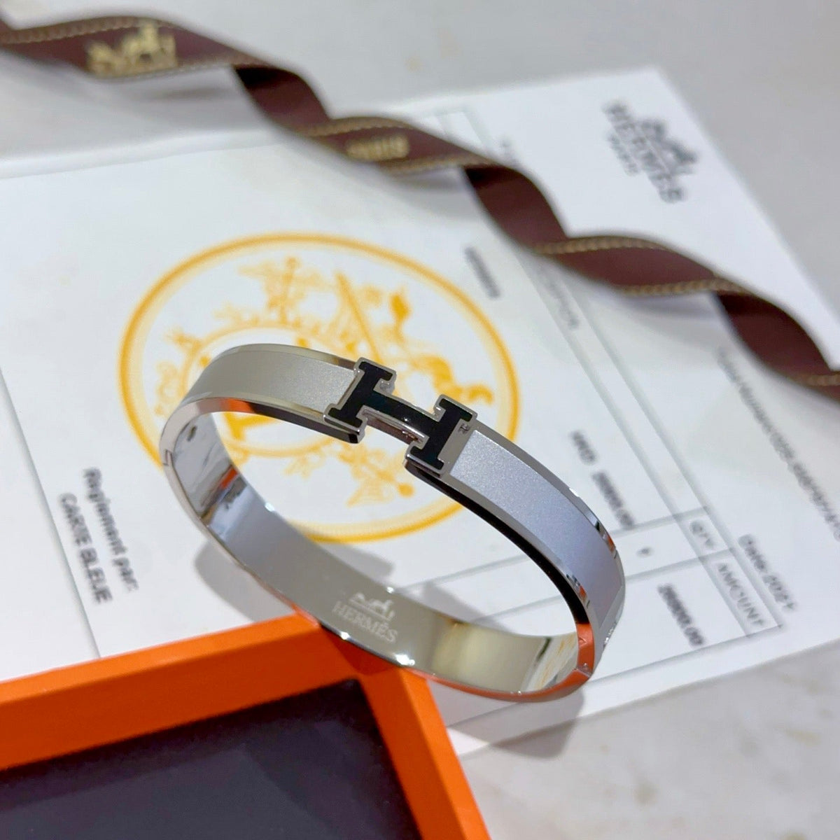 Martin Graham bangle in polished metal-tone – main product view