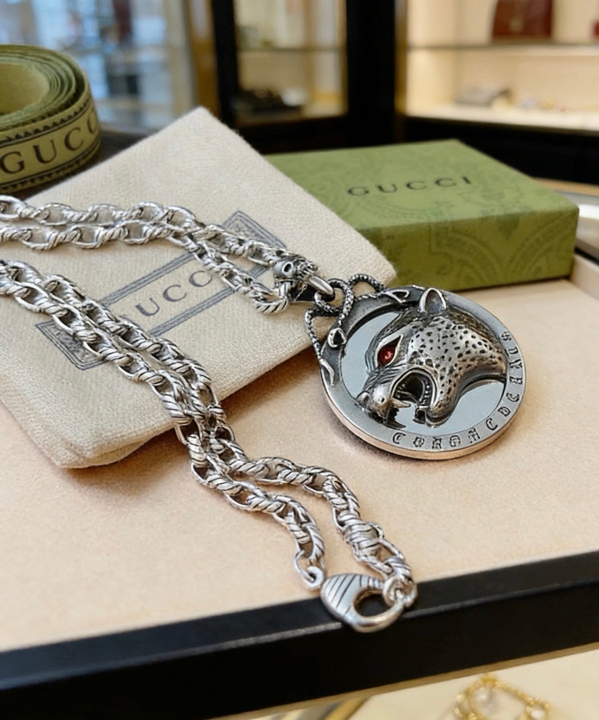 Martin Graham pendant necklace in polished metal-tone – main product view