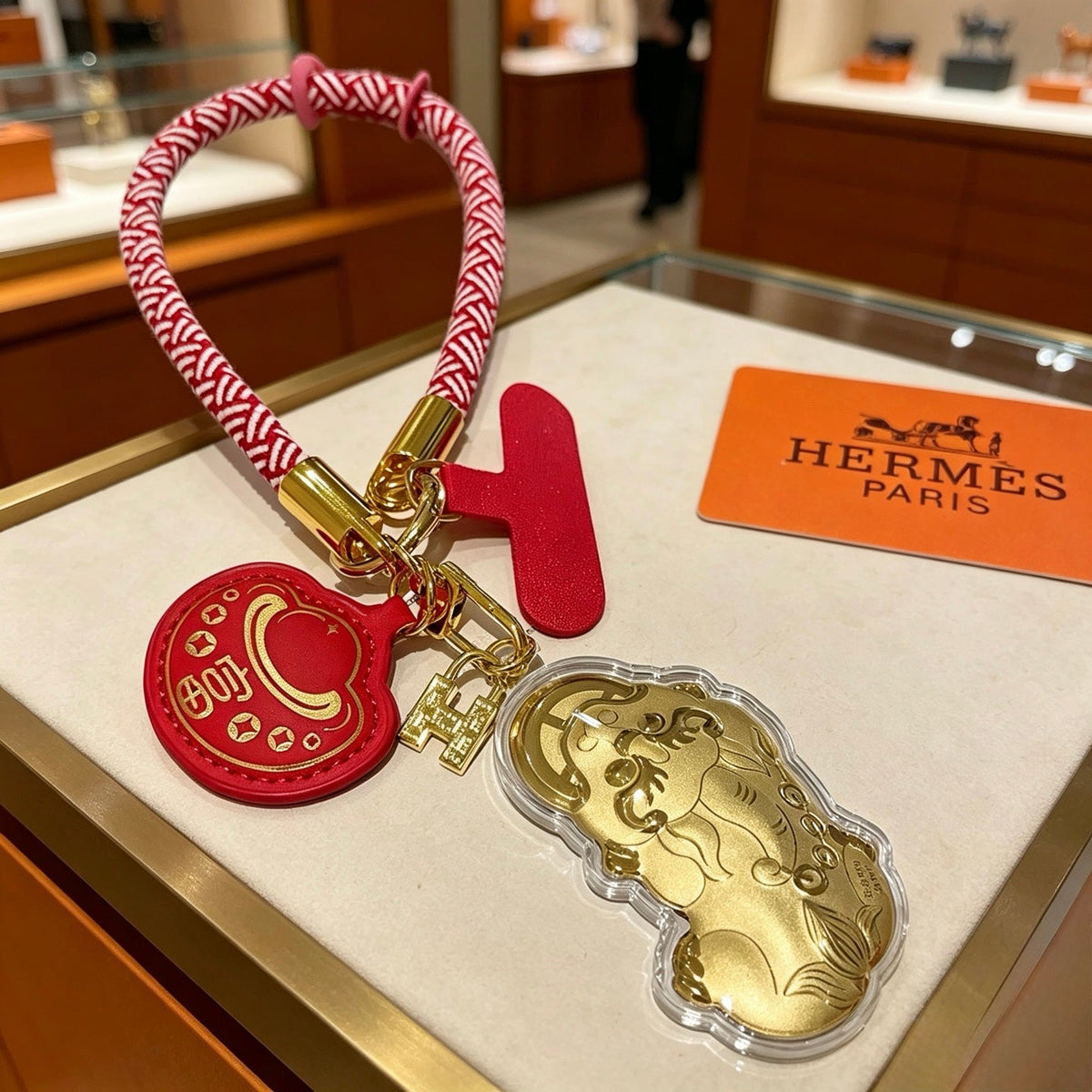 Martin Graham keychain in polished metal-tone – main product view