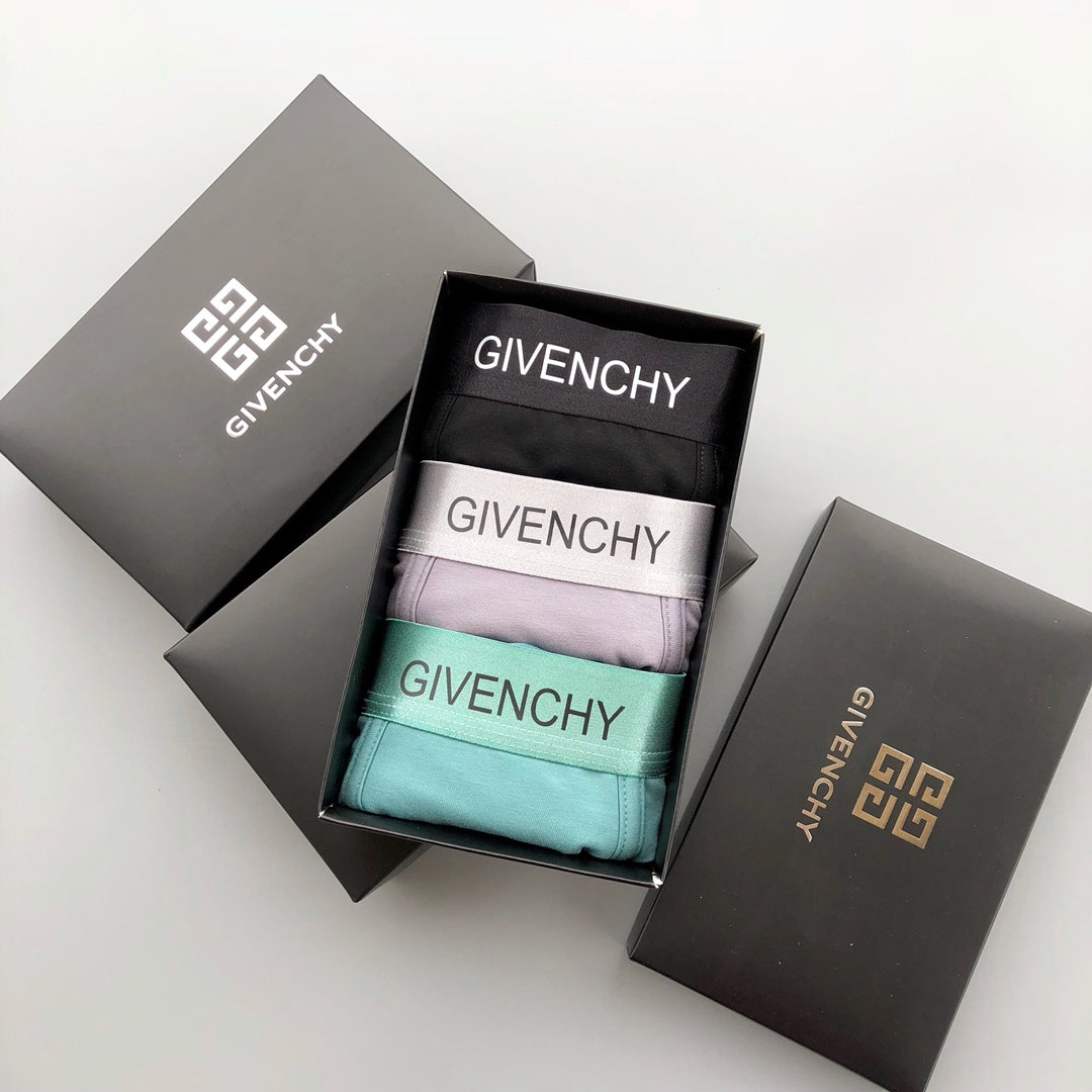 Givenchy Broad Tonal Waistbands Men's Boxer Briefs - 3-Piece Box