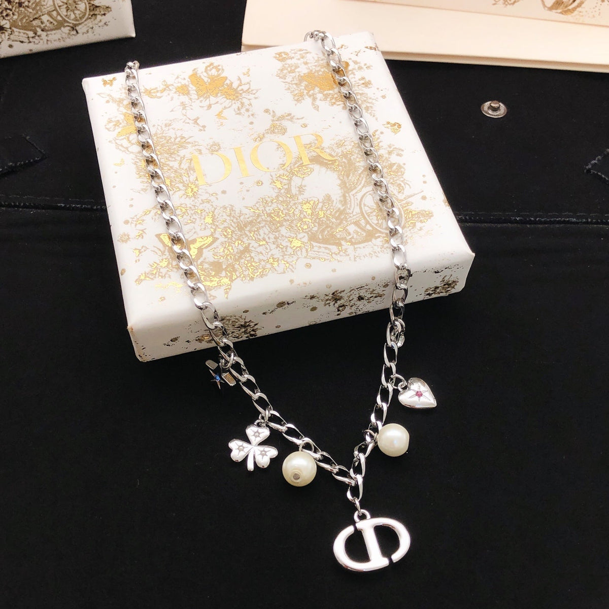 Martin Graham pendant necklace in polished metal-tone – main product view