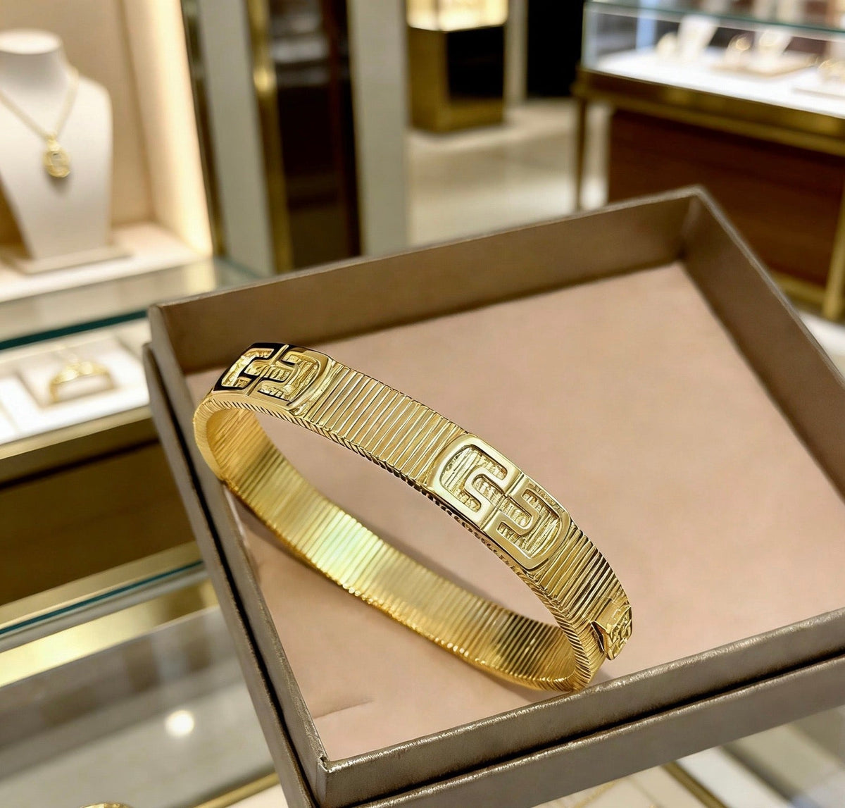 Martin Graham bangle in polished metal-tone – main product view