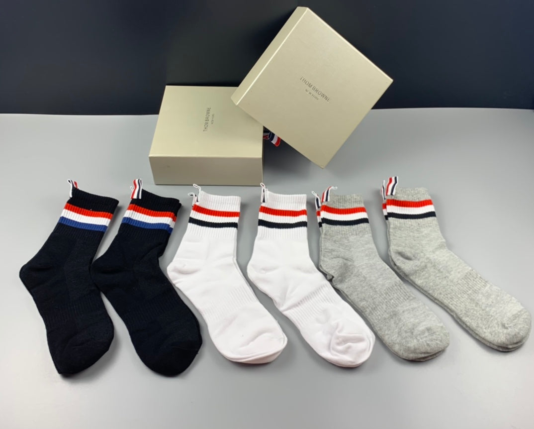 Thom Browne Cotton Crew Socks - 6-Pair Set