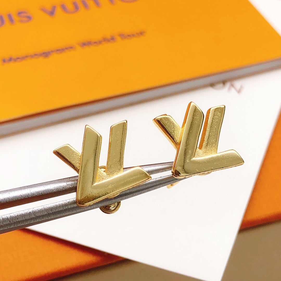 Martin Graham stud earrings in polished metal-tone – main product view
