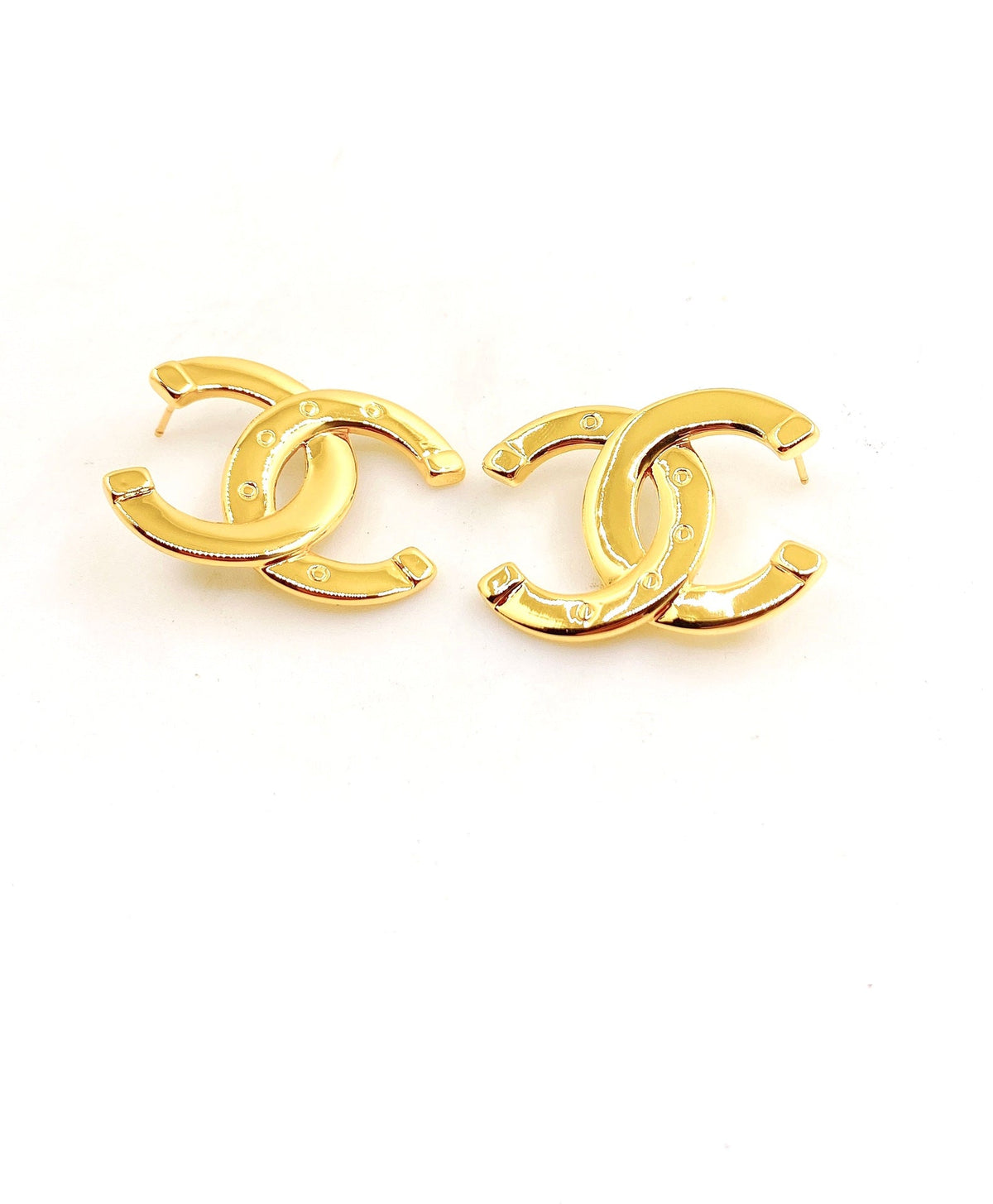 Martin Graham stud earrings in polished metal-tone – main product view