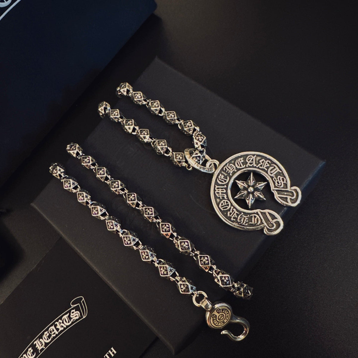 Martin Graham pendant necklace in polished metal-tone – main product view