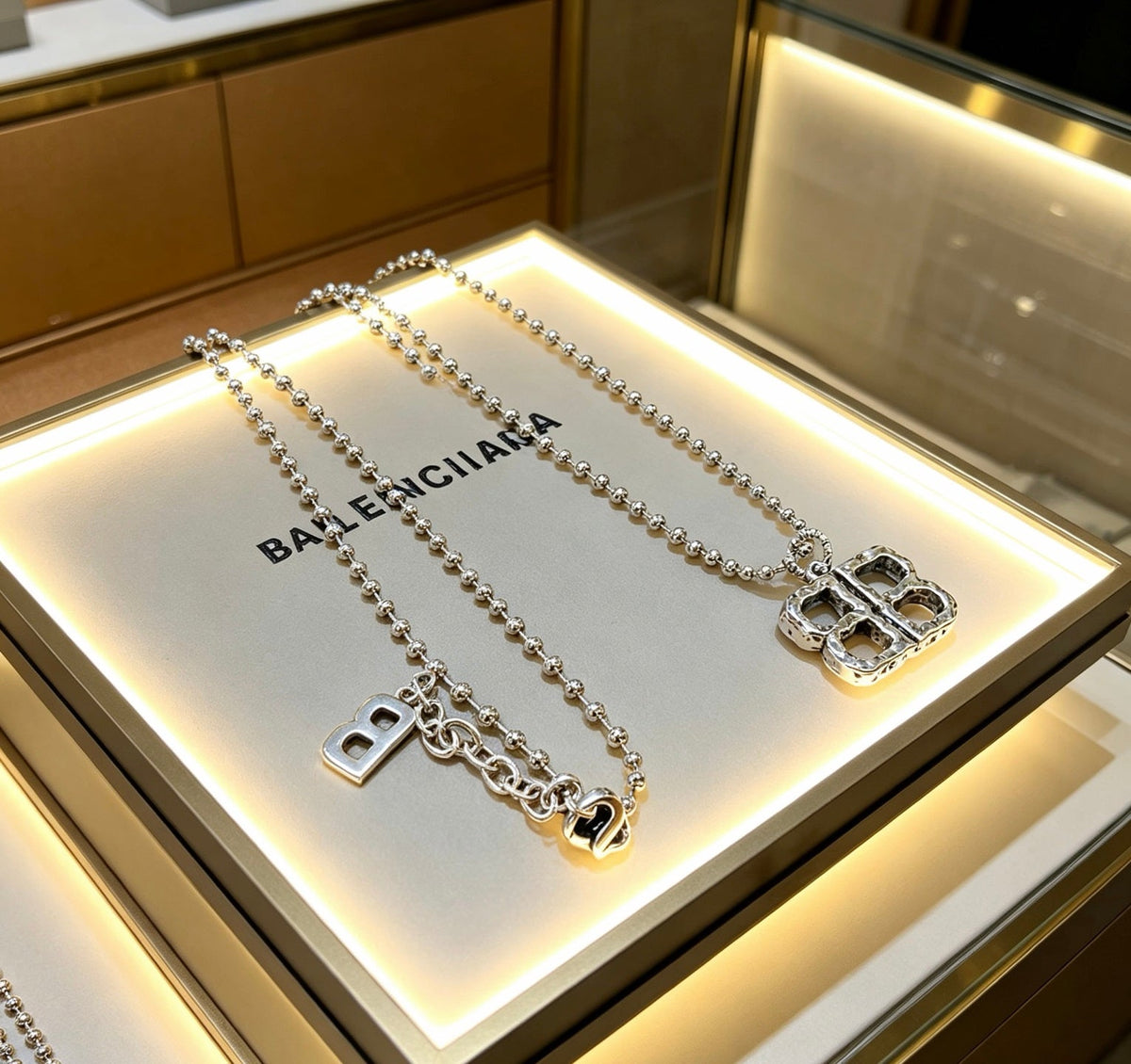 Martin Graham pendant necklace in polished metal-tone – main product view
