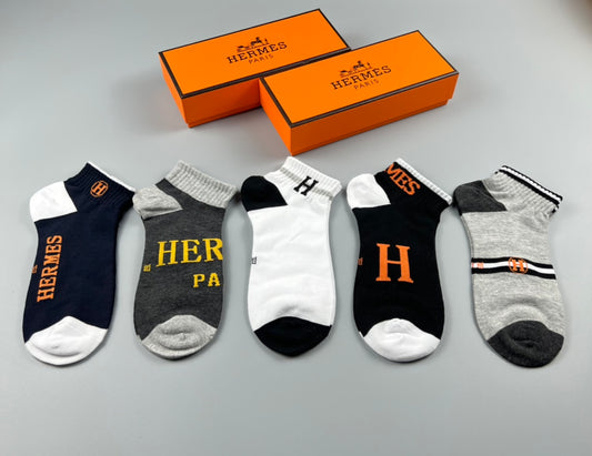 Hermes Logo Ankle Socks - Assorted Set