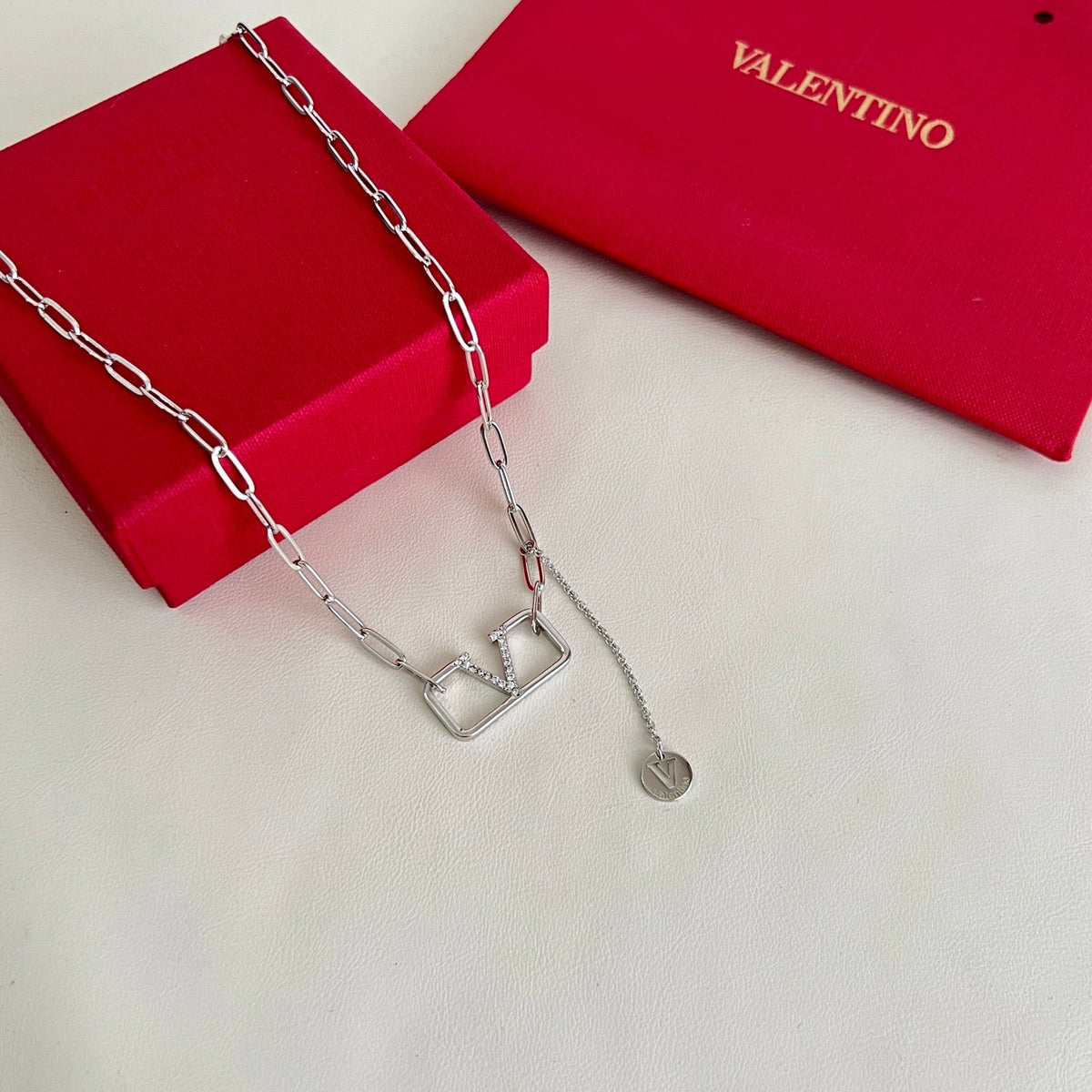 Martin Graham pendant necklace in polished metal-tone – main product view