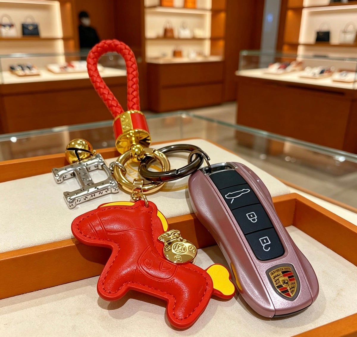 Martin Graham keychain in polished metal-tone – main product view