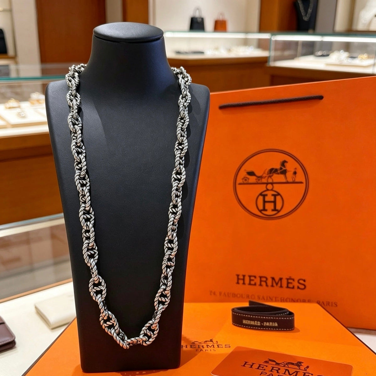 Martin Graham pendant necklace in polished metal-tone – main product view