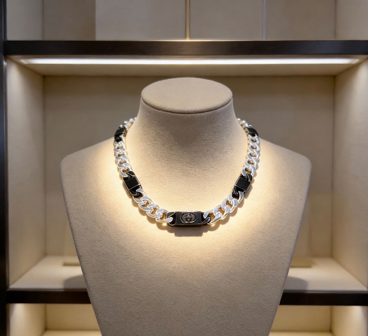 Martin Graham pendant necklace in polished metal-tone – main product view