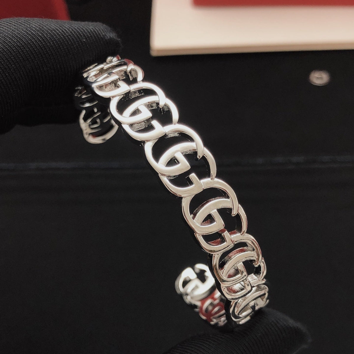 Martin Graham bangle in polished metal-tone – main product view