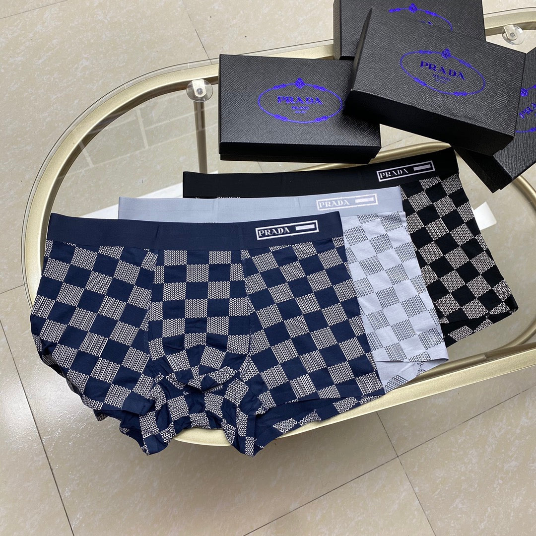 Prada Cotton Men's Boxer Briefs - 3-Piece Box - Sizes L-XXXL