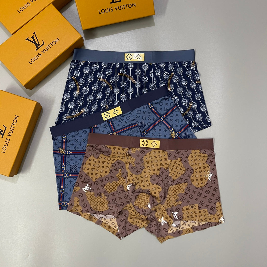Louis Vuitton Nylon Blend Men's Boxer Briefs - 3-Piece Box - Sizes L-XXXL