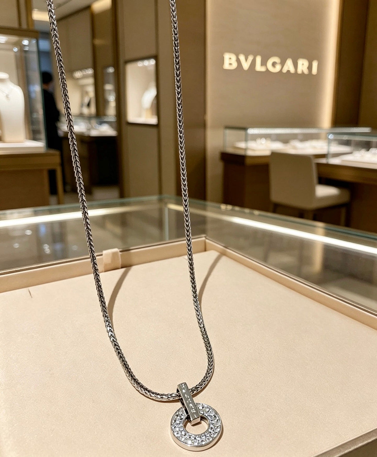 Martin Graham pendant necklace in polished metal-tone – main product view