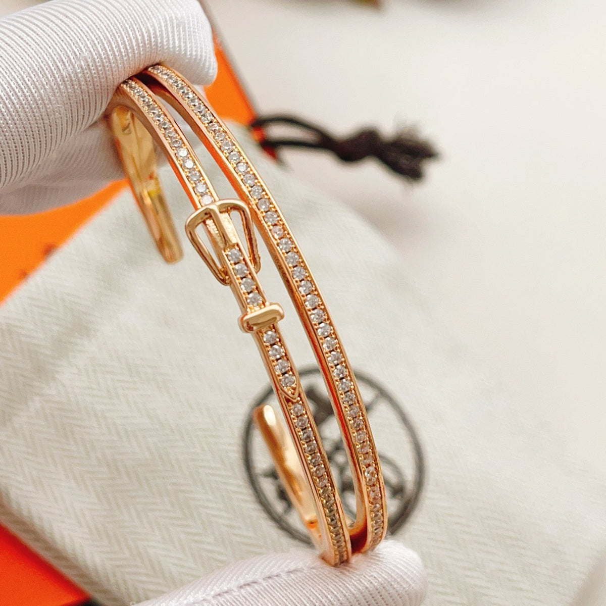 Martin Graham bangle in polished metal-tone – main product view