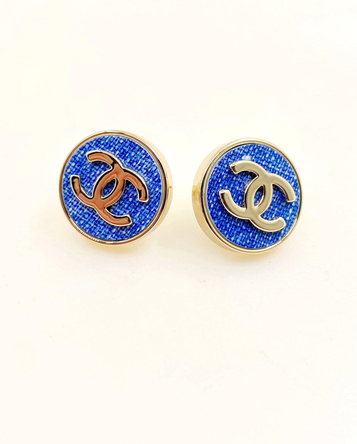 Martin Graham stud earrings in polished metal-tone – main product view
