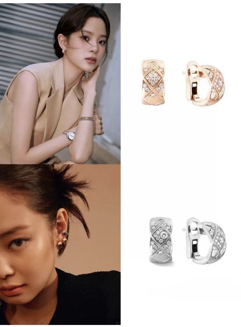 Martin Graham stud earrings in polished metal-tone – main product view