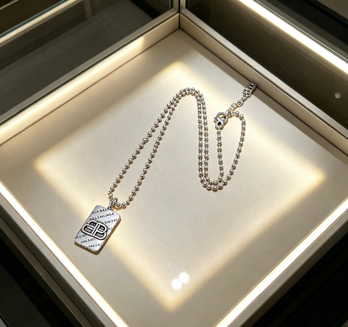Martin Graham pendant necklace in polished metal-tone – main product view
