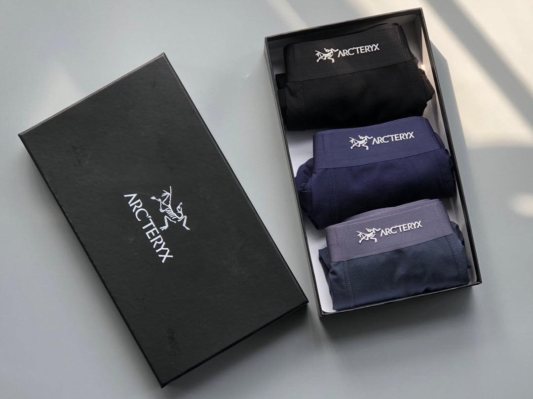Arc'teryx Modal Visible All-Over Pattern And Logo Details Men's Boxer Briefs - 3-Piece Box