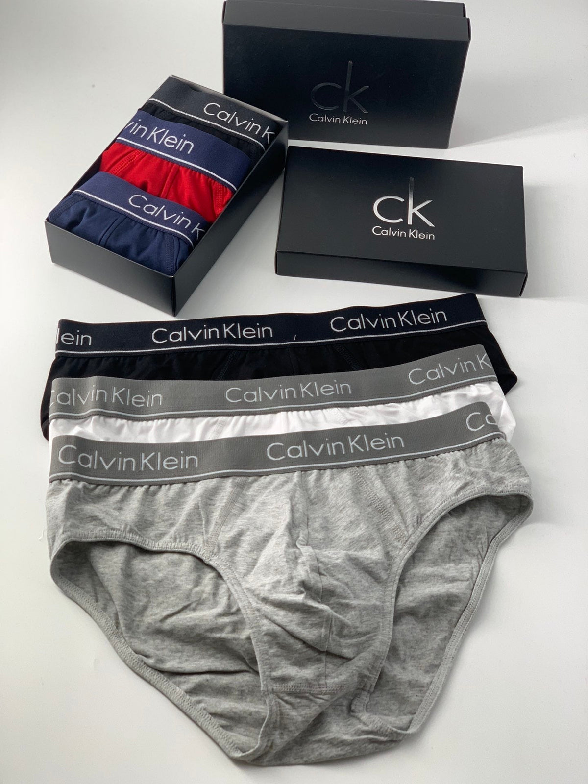 Calvin Klein Cotton Broad Logo Waistbands Men's Briefs - 3-Piece Box