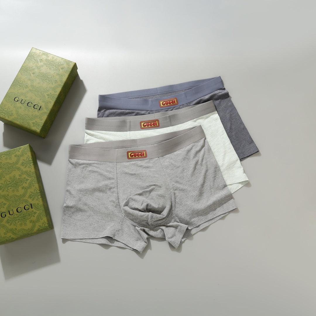 Gucci Minimal Label Men's Trunk Underwear - 3-Piece Box