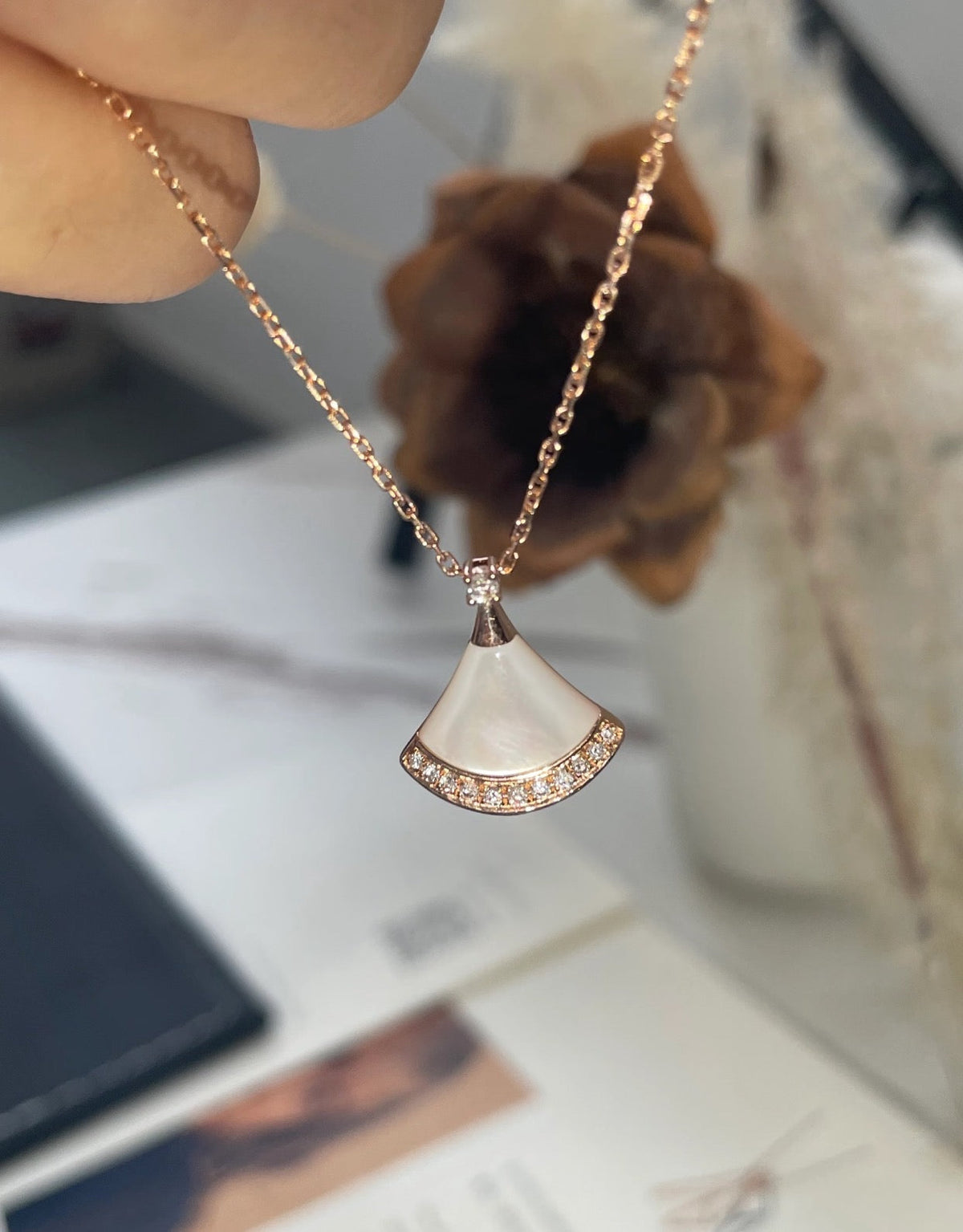 Martin Graham pendant necklace in polished metal-tone – main product view