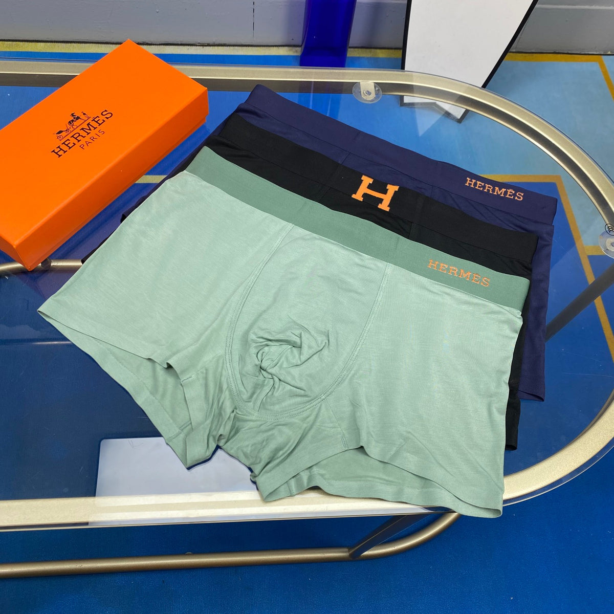 Hermes H Details Men's Boxer Briefs - 3-Piece Box