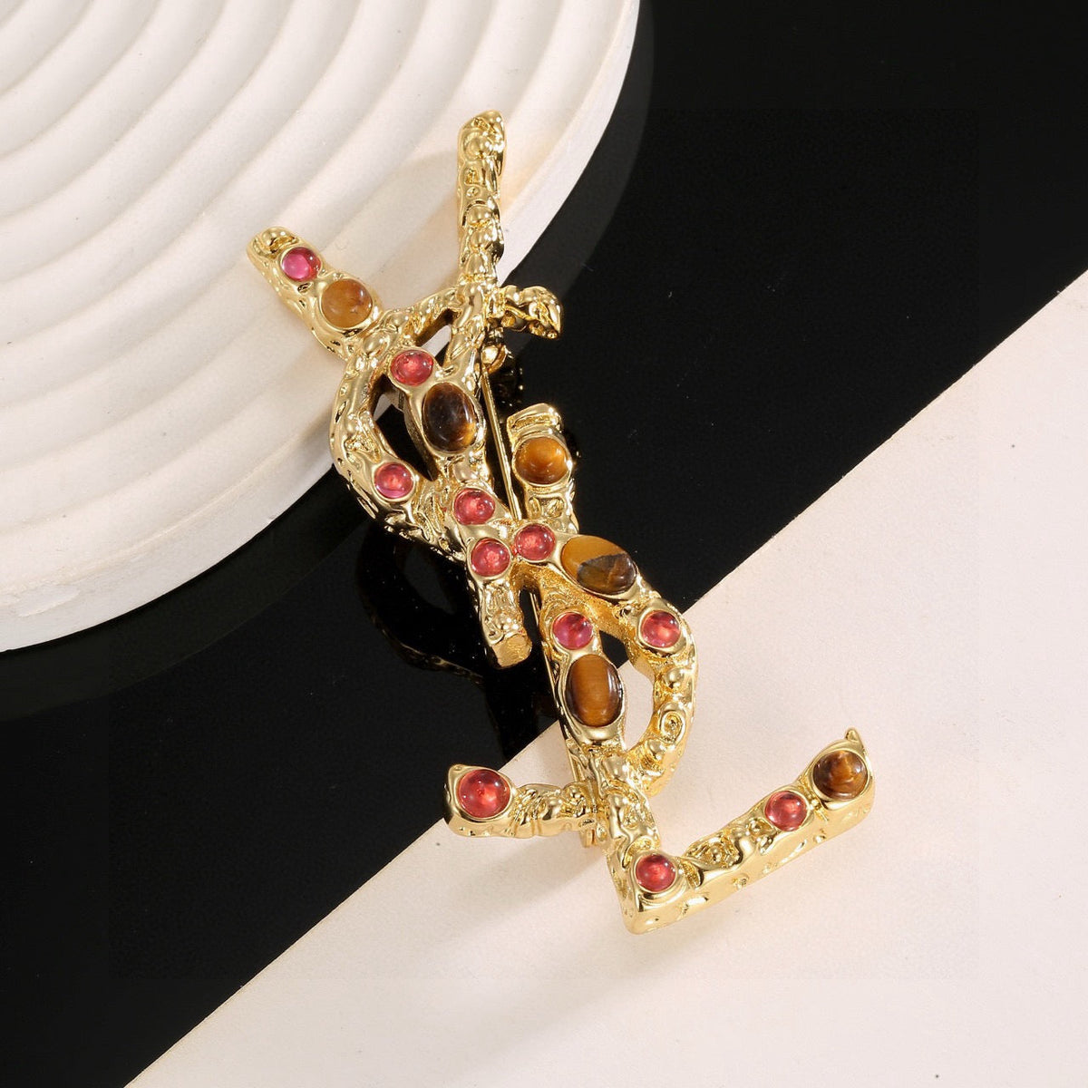 Martin Graham brooch in polished metal-tone – main product view