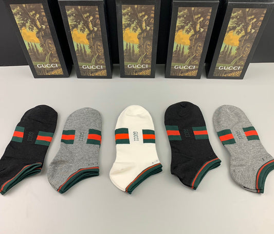 Gucci Color-Block No-Show Socks