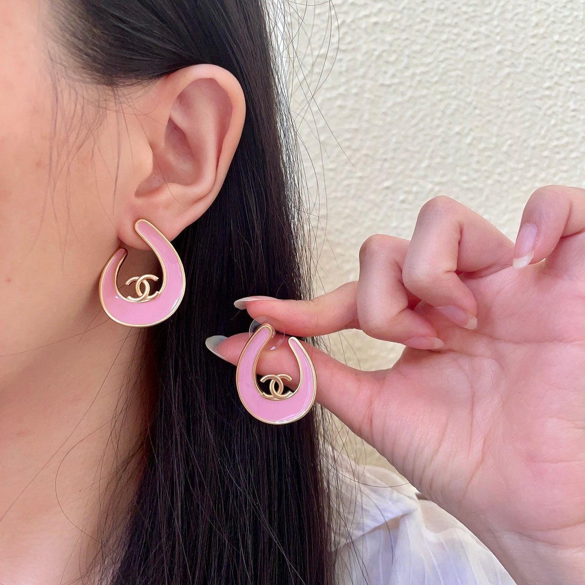 Martin Graham stud earrings in polished metal-tone – main product view