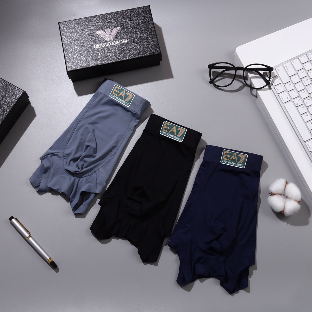 Armani Ea7 Patch Details Men's Boxer Briefs - 3-Piece Box