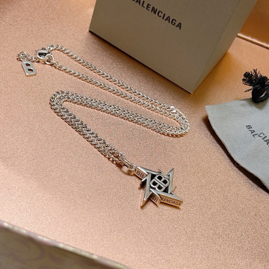 Martin Graham pendant necklace in polished metal-tone – main product view