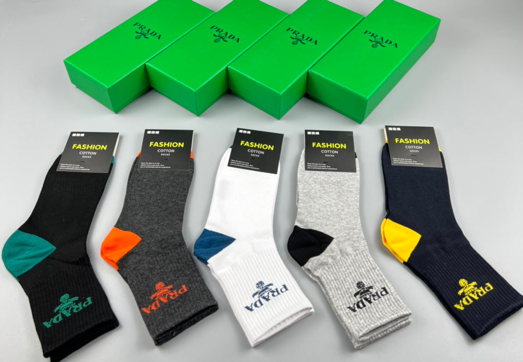 Prada Combed Cotton Crew Socks