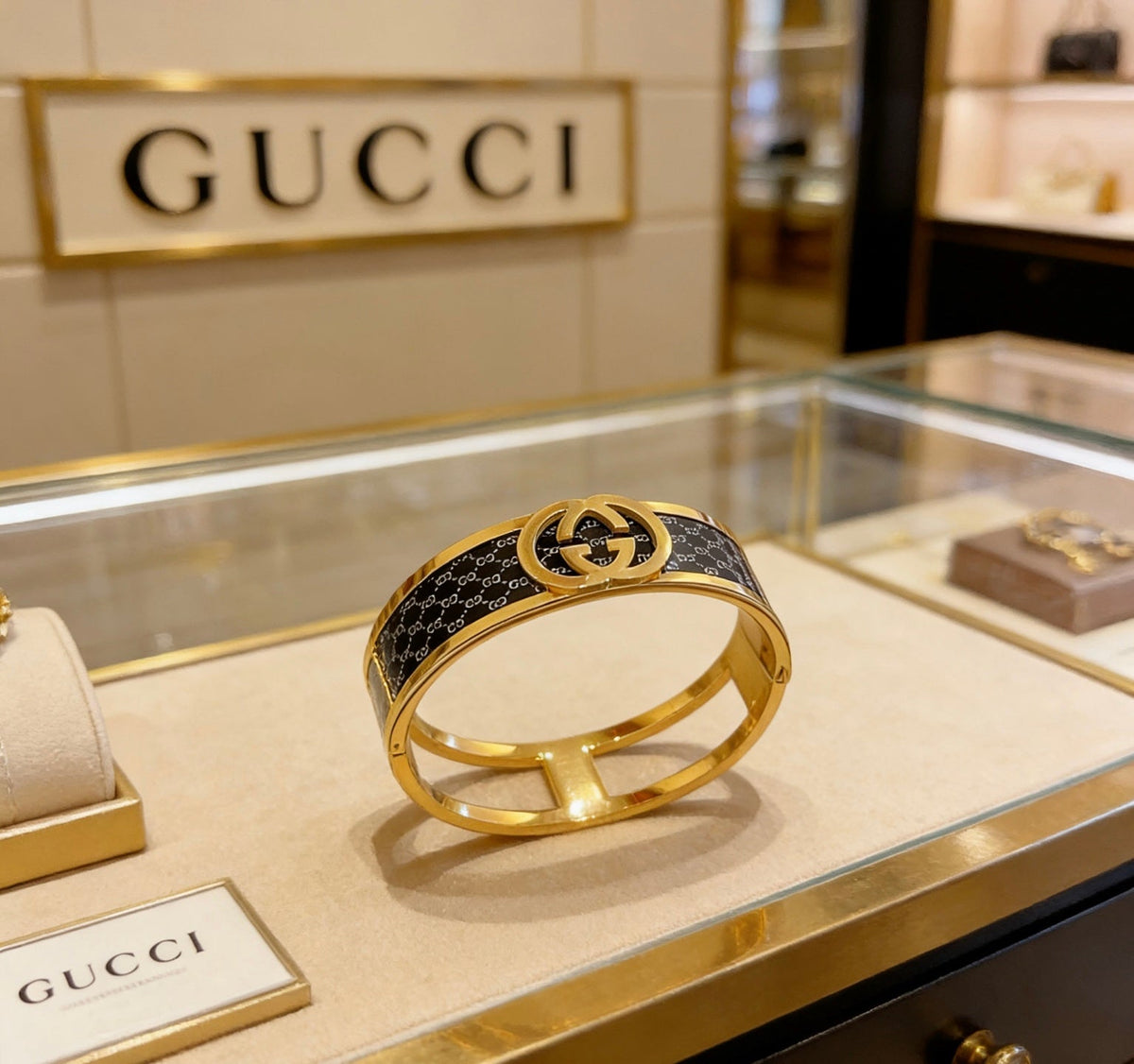 Martin Graham bangle in polished metal-tone – main product view
