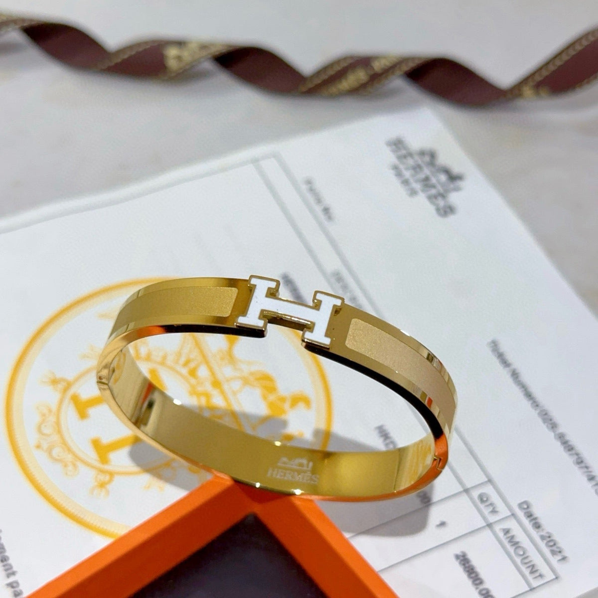 Martin Graham bangle in polished metal-tone – main product view