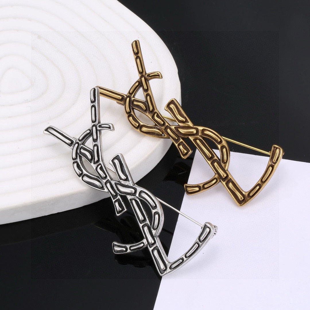 Martin Graham brooch in polished metal-tone – main product view