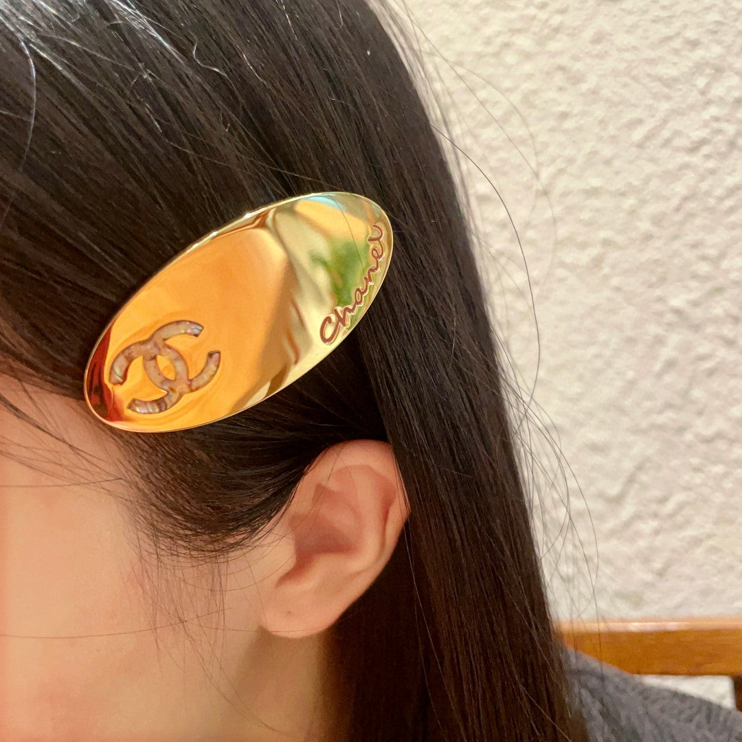 Martin Graham Double-C hair accessory in polished metal-tone – main product view