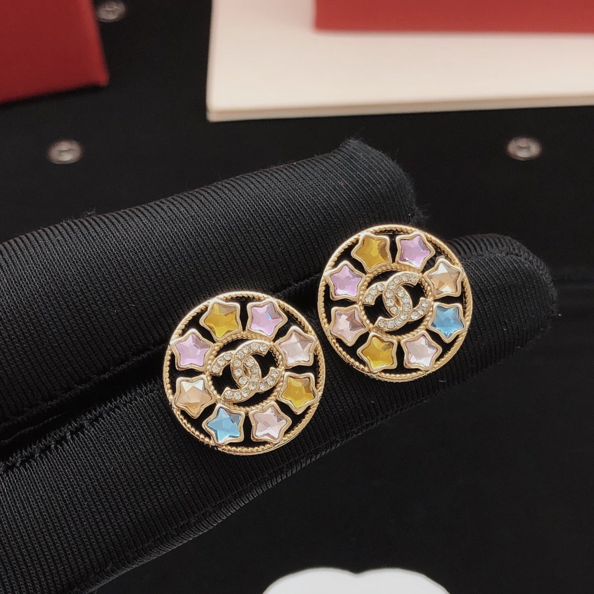Martin Graham stud earrings in polished metal-tone – main product view