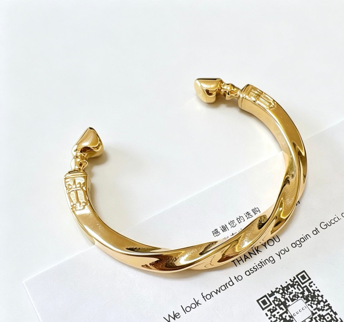 Martin Graham bangle in polished metal-tone – main product view
