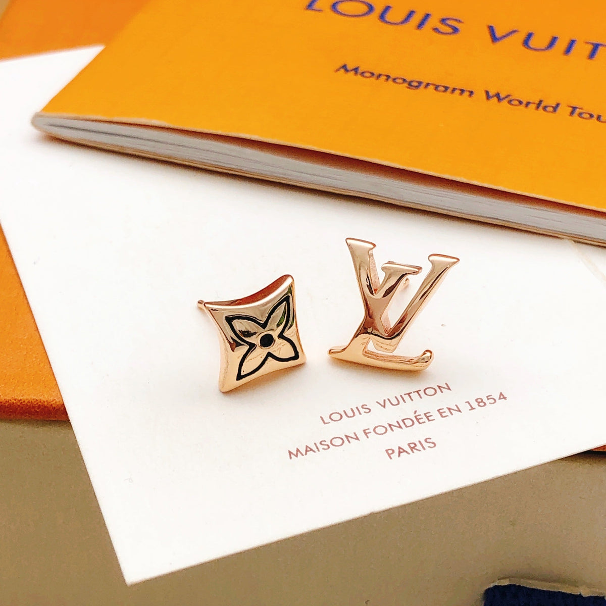 Martin Graham stud earrings in polished metal-tone – main product view
